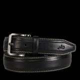 Aero Feather Edge Black - Hand Made Men's Leather Belt