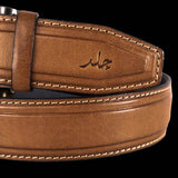 Aero Feather Edge Tan - Hand Made Men's Leather Belt