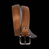 Aero Feather Edge Tan - Hand Made Men's Leather Belt