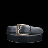 Feather Edge Black - Leather Belt For Men