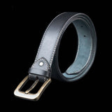 Feather Edge Black - Leather Belt For Men