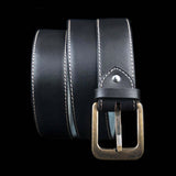 Feather Edge Black - Leather Belt For Men