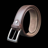 Feather Edge Burgundy - Leather Belt For Men