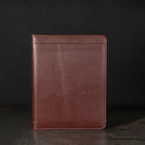Executive Genuine Leather Zippered Portfolio & Document Organizer