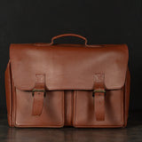 Multi-Pocket Leather Field Bag