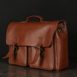 Multi-Pocket Leather Field Bag