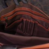 Multi-Pocket Leather Field Bag