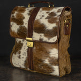 Cowhide Messenger: Authentic Hair-on-Hide Briefcase