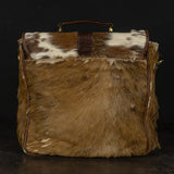 Cowhide Messenger: Authentic Hair-on-Hide Briefcase