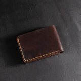 Traditional Bifold Men Wallet (Dark Brown)