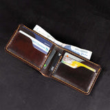 Traditional Bifold Men Wallet (Dark Brown)