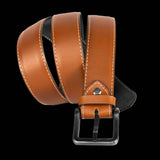 Feather Edge Tan - Leather Belt For Men