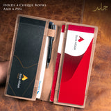Leather Cheque Book Cover
